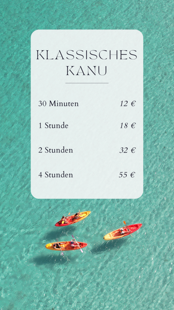 Tarifs Canoes ALL